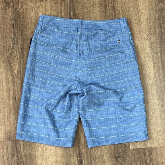 NEW Hurley Men's Dri-FIT Porter 21" Walk Shorts Blue Stripe Sz 28 - Picture 9 of 12